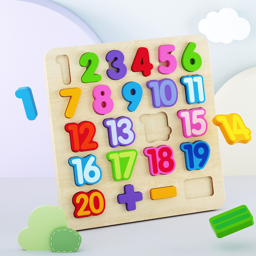 Solid Wood Chunky Puzzle-Number