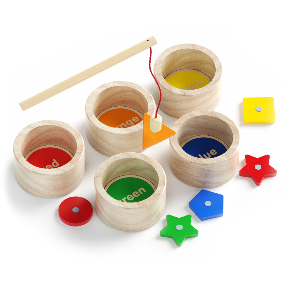 Wooden Sort Count Cups