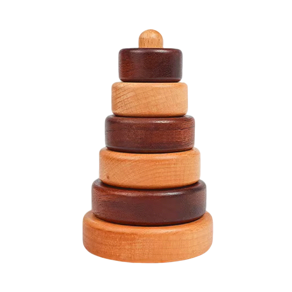 Wooden Round Shape Stacking Rings