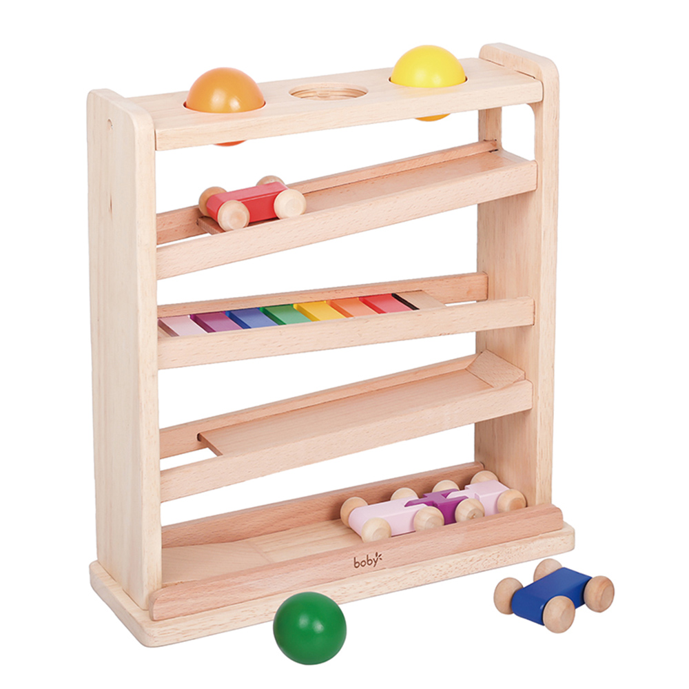 Wooden Ball & Car  Tracker Ramp