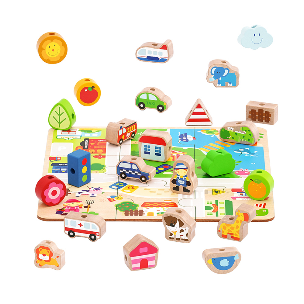 Wooden Threading Game