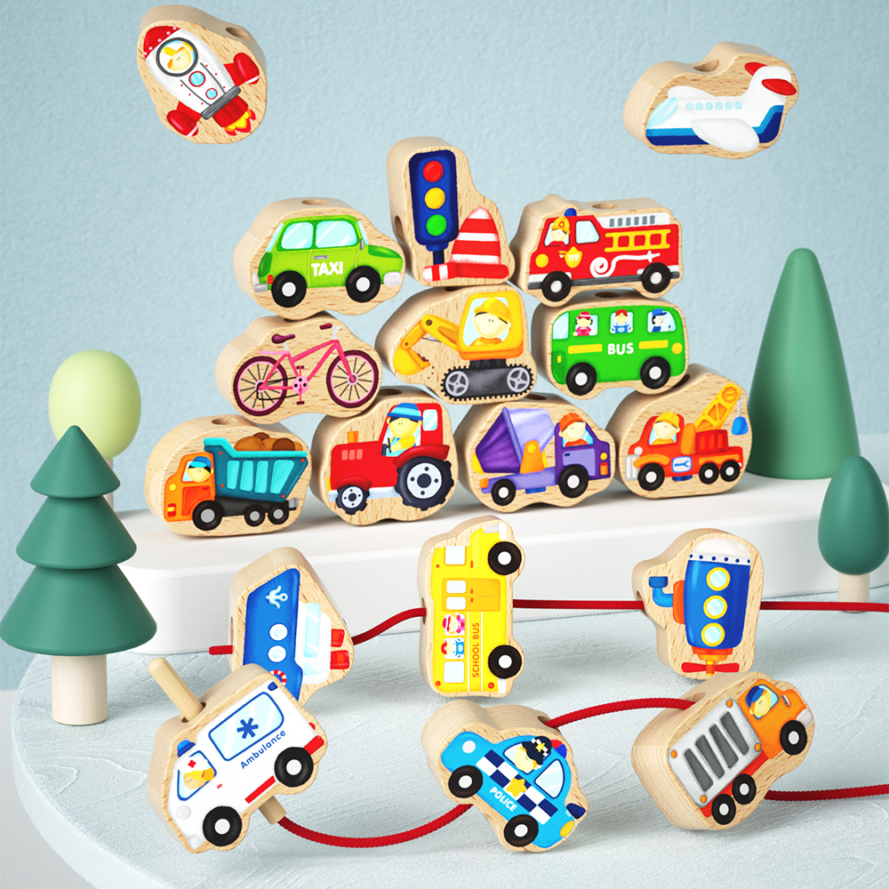 Lacing Beads in Tin Box-Traffic