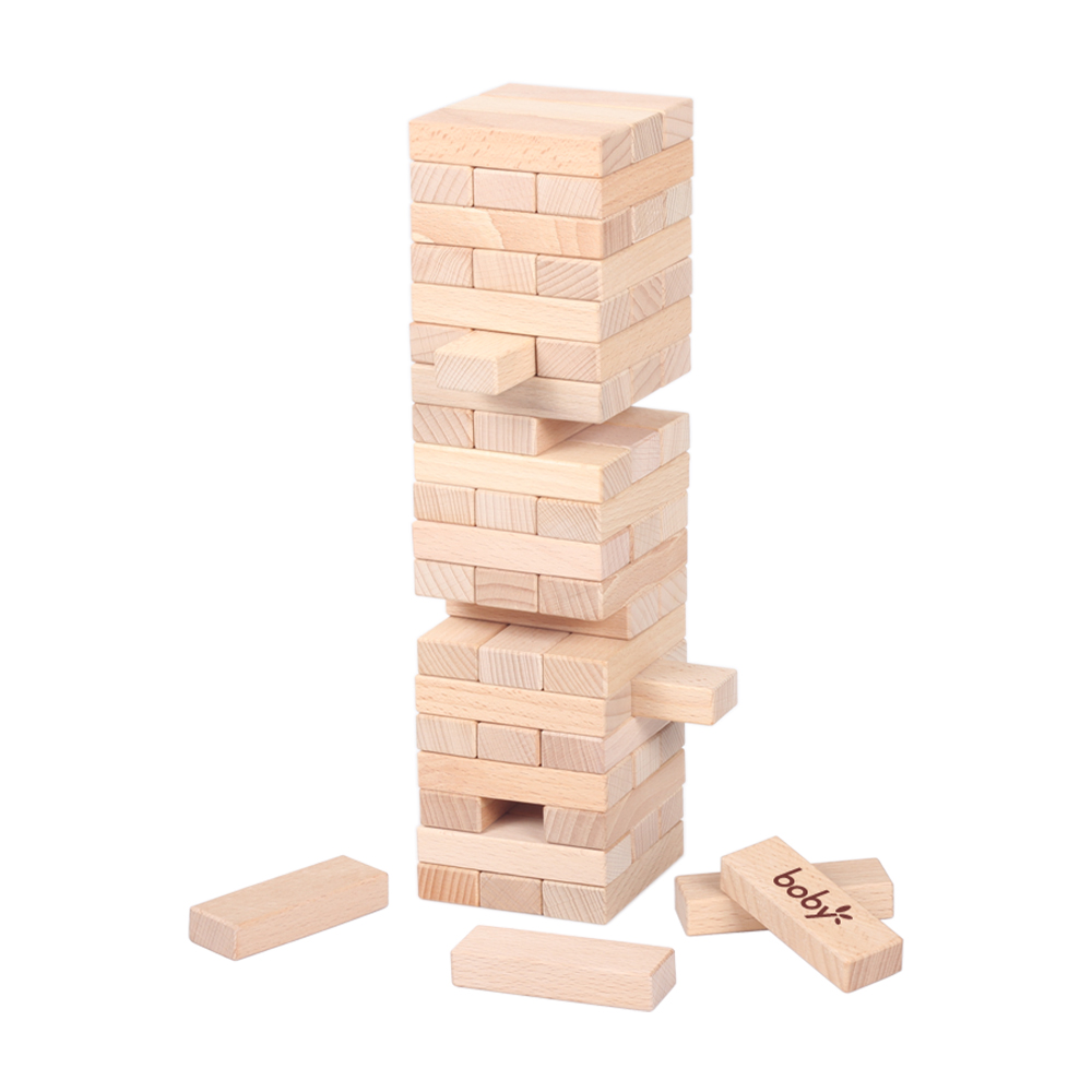 Wooden Tumbling Tower Game - Natural