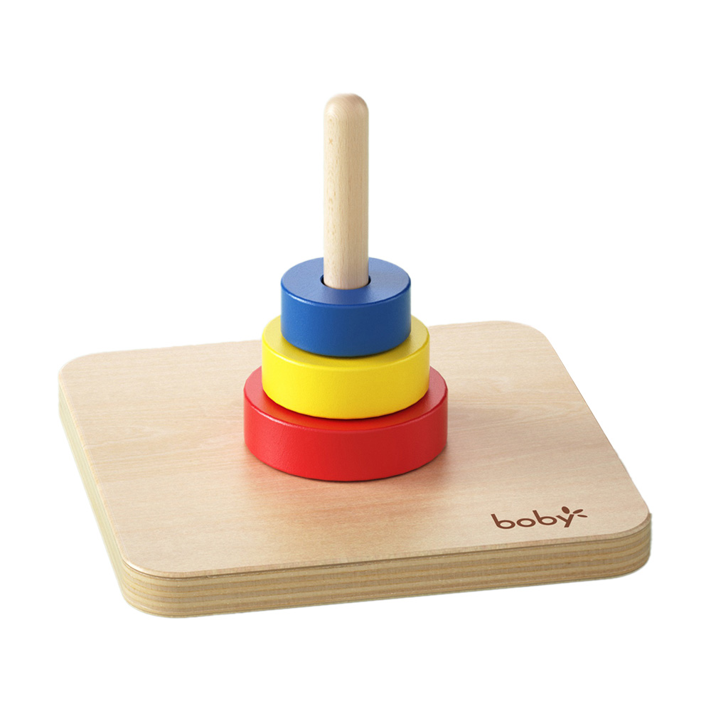 Three Discs on a Vertical Dowel