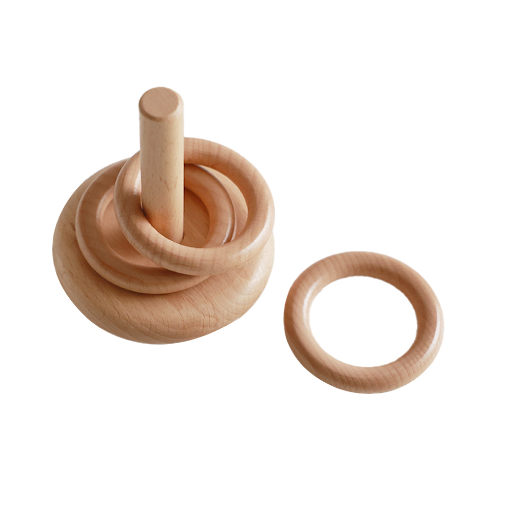 Natural Wood Ring Stacking Toy