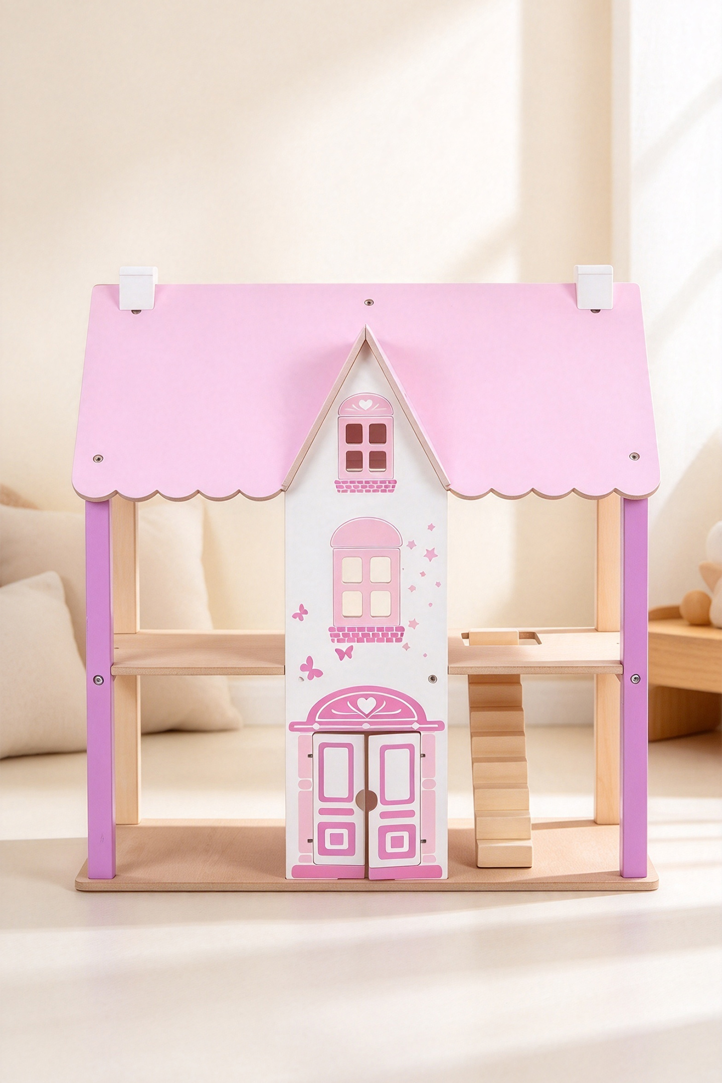 Wooden Pink Doll House