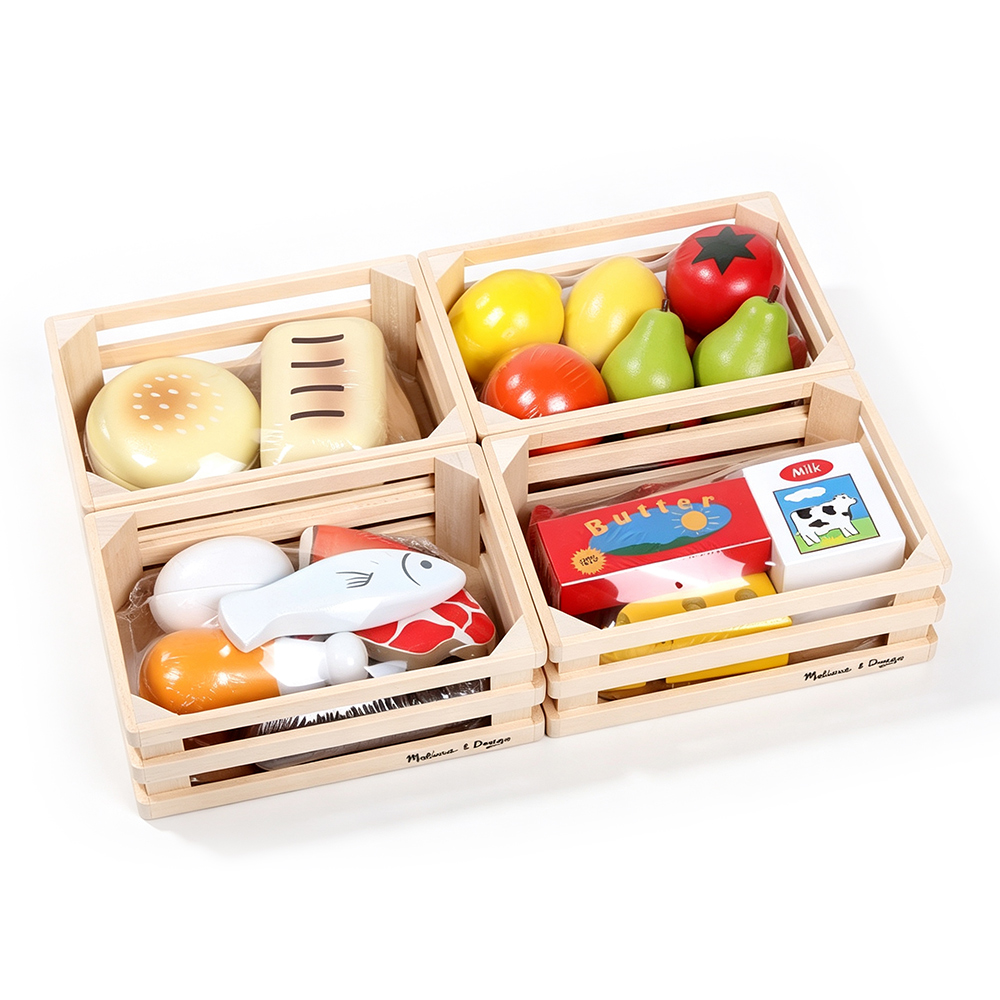 Wooden Pretend Play Food & Fruit Vegetable Set Toy